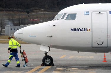 Agno primo volo di qualifica di Minoan Air a Lugano Airport