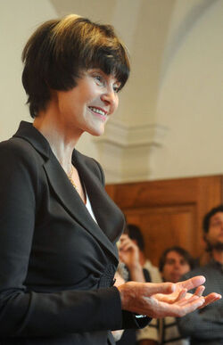 Locarno 64&deg; Festival del Film di Locarno incontro del Municipio con Micheline Calmy Rey