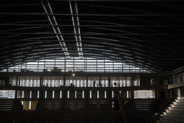 Ambri cantiere nuova pista di ghiaccio Gottardo Arena 