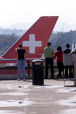 Svizzera Swissair e aereoporto Zurigo Kloten