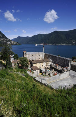 Lugano panoramica cantiere Centro Polo Culturale