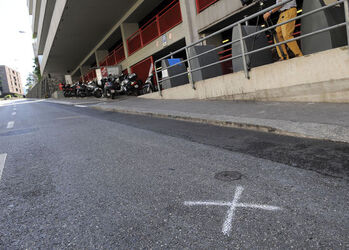 Lugano persona caduta Autosilo Motta