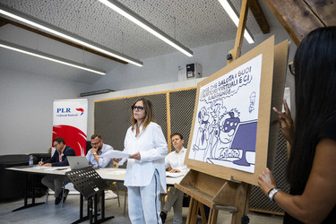 Giubiasco Conferenza stampa congiunta PLR e Associazione La Scuola