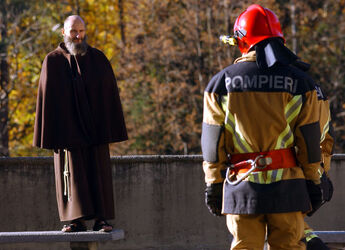 Orselina esercitazione Pompieri alla Madonna del Sasso