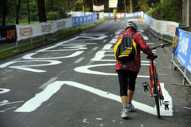 Ciclismo scritte sulle strade Mondiali Mendrisio 09 Ciclismo scritte sulle strade Mondiali Mendrisio 09