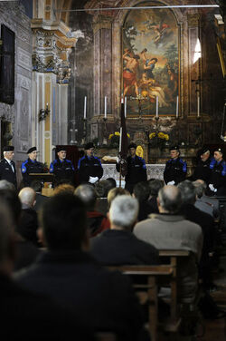 Gandria cerimonia e posa targa commemorativa in memoria agente Roberto Berta
