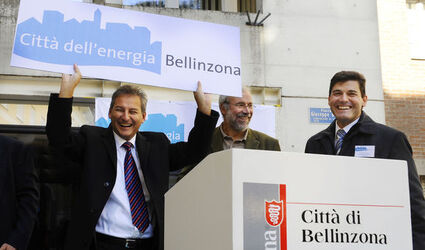 Bellinzona consegna label Bellinzona Citt&agrave; dell energia