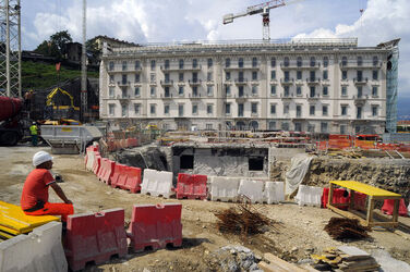 Lugano veduta cantiere ex Palace