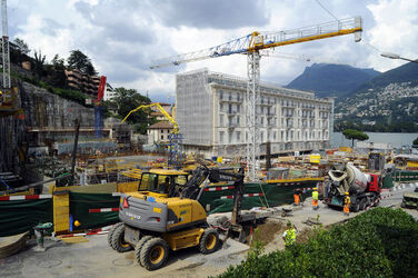 Lugano veduta cantiere ex Palace