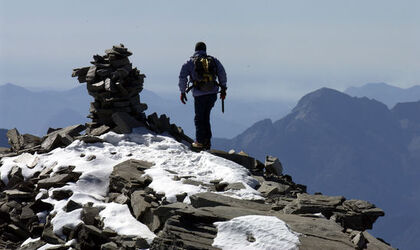 Adula trekking in vetta