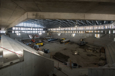 Ambri cantiere nuova pista di ghiaccio Gottardo Arena 