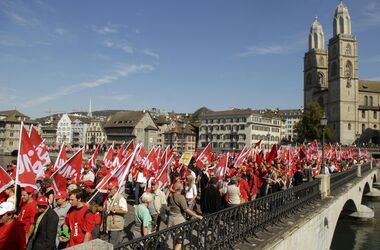 Zurigo manifestazione UNIA OCST