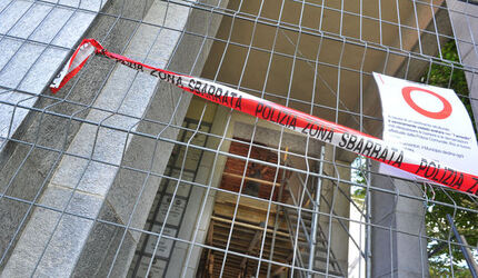 Bellinzona crollo parete soffitto Famedio