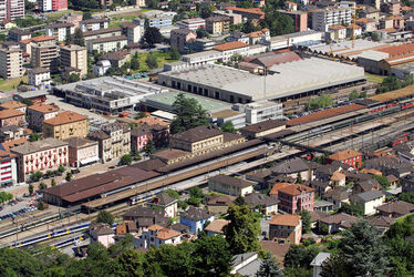Bellinzona panoramica stazione FFS