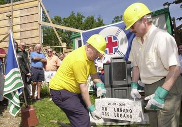 Lugano prima pietra sede Societa di salvataggio e Nuoto