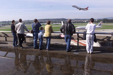 Svizzera Swissair e aereoporto Zurigo Kloten