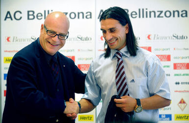 Calcio conferenza stampa AC Bellinzona Hakan Yakin