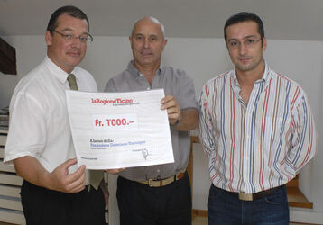 Bellinzona consegna assegno fondazione Tamagni