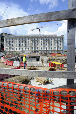Lugano veduta cantiere ex Palace