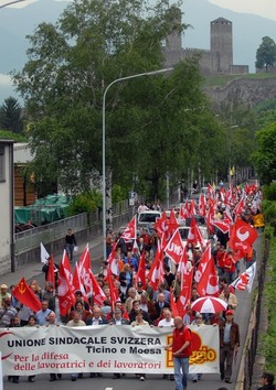 Bellinzona Corteo del 1. Maggio