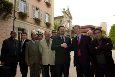 Chiasso ricevimento Don Feliciani in comune