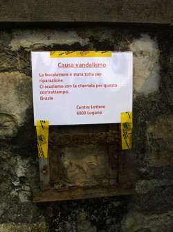 Vandalismi cassetta postale danneggiata a Massagno