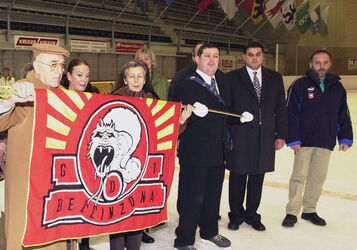Bellinzona manifestazione GDT pista ghiaccio