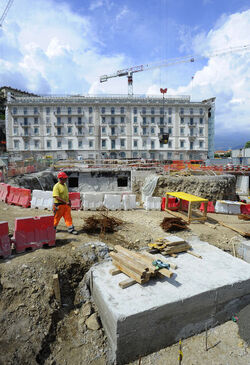Lugano veduta cantiere ex Palace