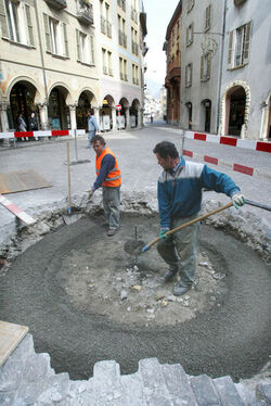 Bellinzona scavi noce piazza Nosetto