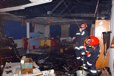Locarno incendio prefabbricati asiloIncendio