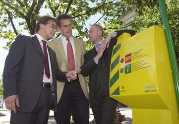Lugano colonnina di soccorso Un pulsante per amico
