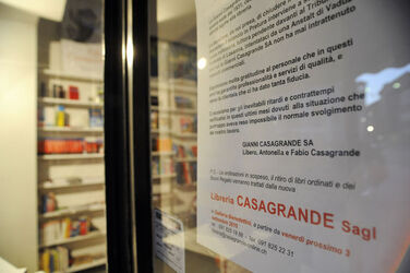 Bellinzona chiusura Libreria Casagrande