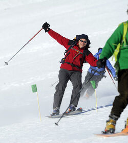 Monte Bar rievocazione slalom gigante dalla vetta