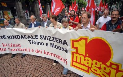 Bellinzona Corteo del 1. Maggio