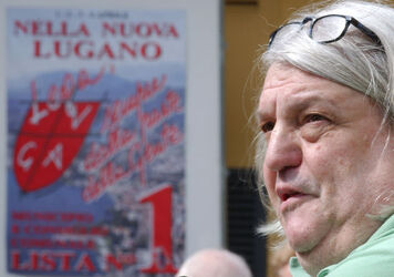 Lugano comizio Lega dei Ticinesi