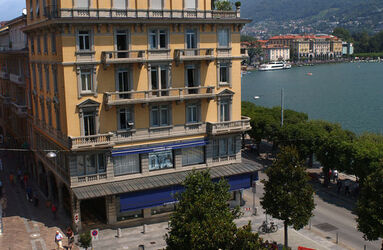 Lugano veduta di via Nassa