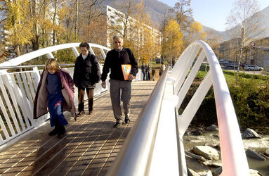 Lugano inaugurazione passerella pedonale sul Cassarate