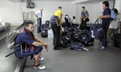 Calcio arrivo AC Bellinzona in Ucraina