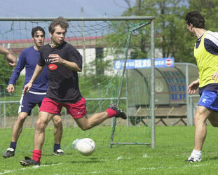 Calcio AC Bellinzona allenamento giocatori in sciopero