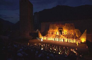 Opera prove generali Aida a Castelgrande