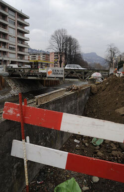 Lugano chiusura del vecchio Ponte Fola