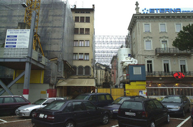 Lugano cantieri in piazza Rezzonico