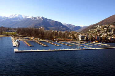 Locarno riprese aeree nuovo porto di Locarno
