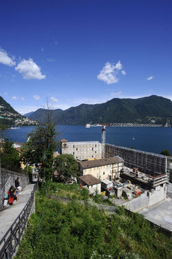 Lugano panoramica cantiere Centro Polo Culturale