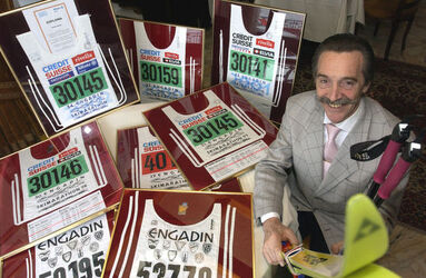 Engadinese Mario Cattai partecipante alla maratona
