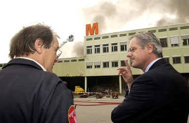 San Antonino incendio alla Migros San Antonino incendio alla Migros