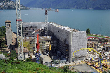 Lugano panoramica cantiere LAC